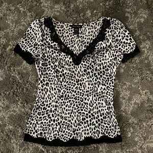 White House Black Market silk/lace top